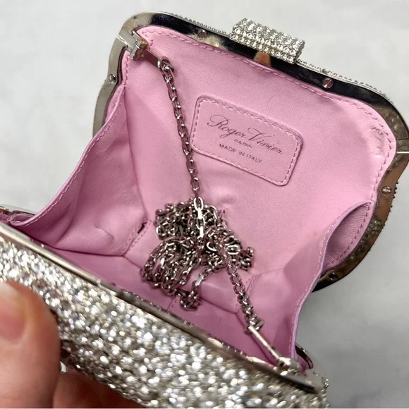 Roger Vivier Swarovski Crystal Embellished Fox Evening Clutch Purse Bag Rare Cat - Picture 8 of 16